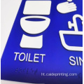 Acrylic Braille signage pòt siy pou siy twalèt